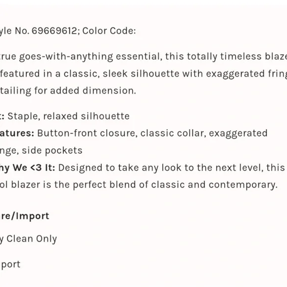 Free People Blue Memories Blazer NWT - Picture 4 of 8